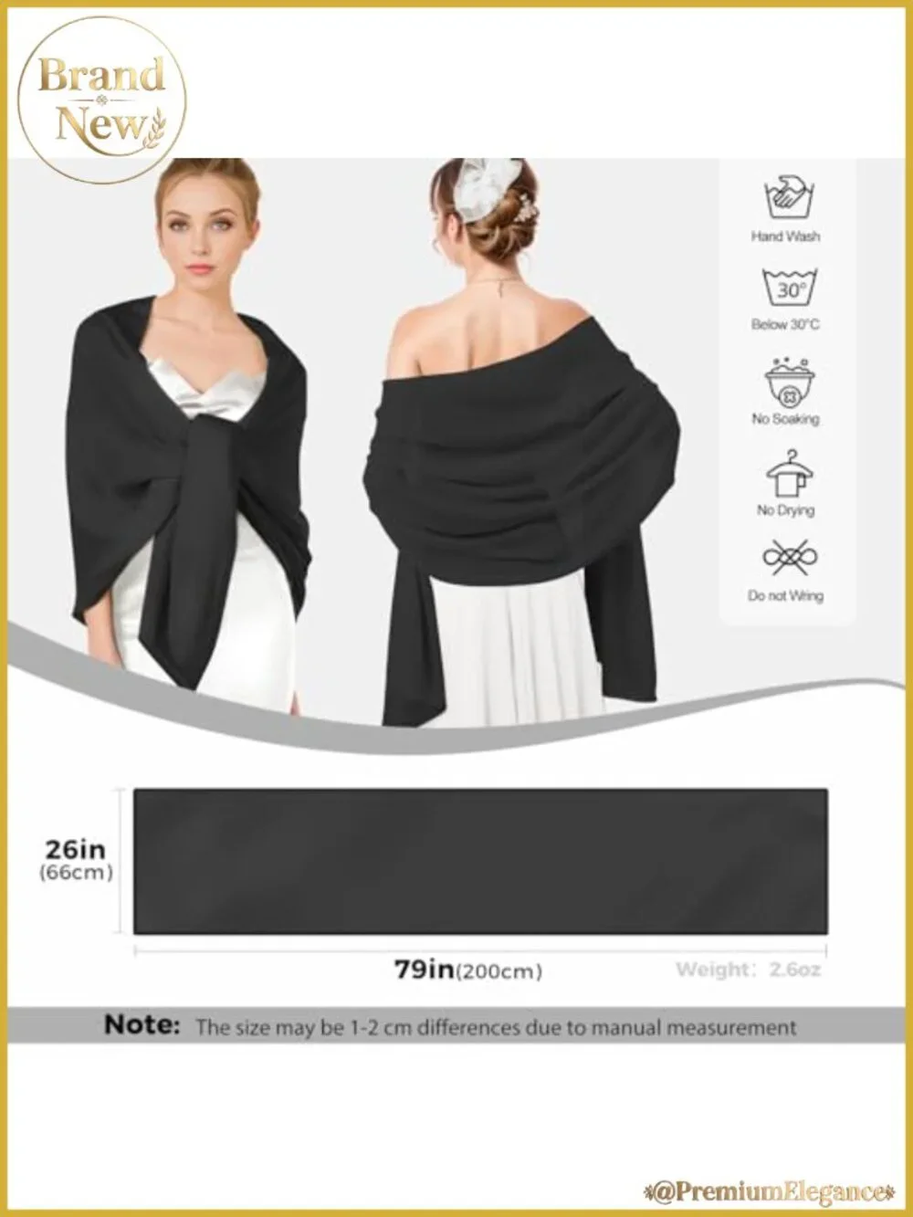 Chiffon Shawl Wrap for Women – Pashmina Bride Shawl for Evening Dresses &
